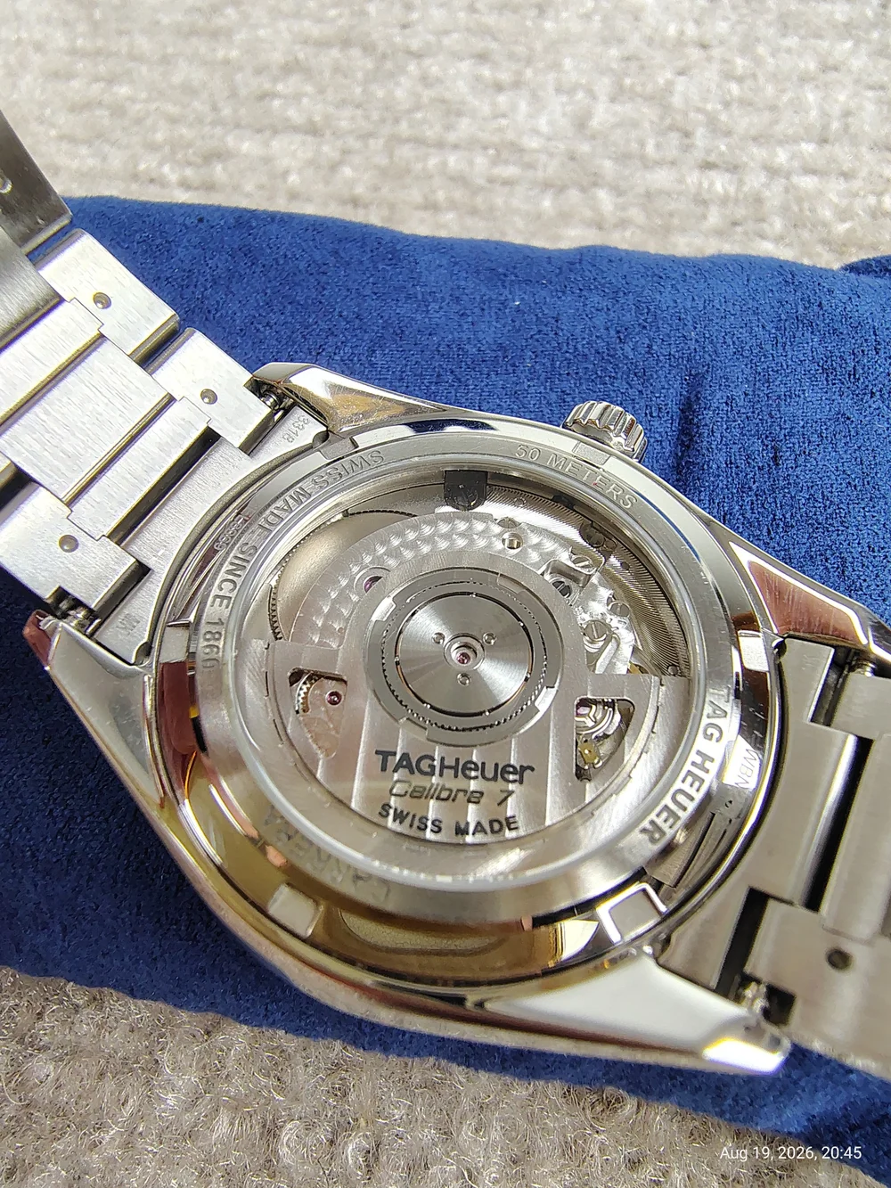 Ladies TAG Heuer Carrera Date Automatic 36mm, Pink Calibre 7 Ref. WBN2313.BA0001